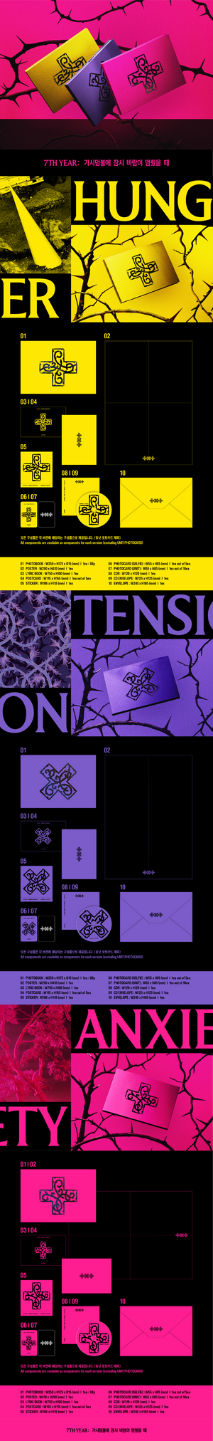 TOMORROW X TOGETHER 8th Mini Album [8TH YEAR : WHEN THE WIND PAUSED AMONG THE THORNS] (HUNGER Ver. / TENSION Ver. / ANXIETY Ver.)