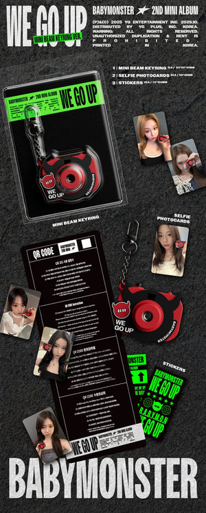 BABYMONSTER - 2e mini-album WE GO UP (Version porte-clés MINI BEAM)