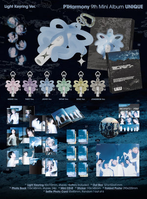 P1Harmony-9th Mini Album [UNIQUE] (Light Keyring Ver.) (Limited) Random