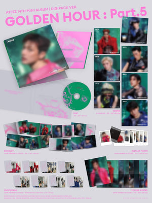 ATEEZ-14th Mini Album GOLDEN HOUR : Part.5 (DIGIPACK Ver.) Random