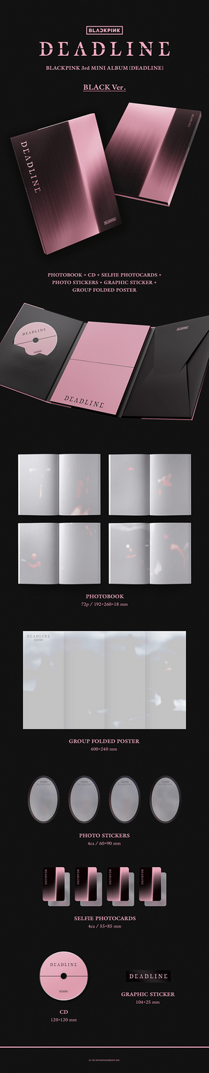 BLACKPINK -  3rd Mini Album DEADLINE (BLACK Ver. / PINK Ver.)