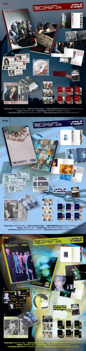 P1Harmony-9th Mini Album [UNIQUE] (Photobook Ver.) (A Ver. / B Ver. / C Ver.) Random