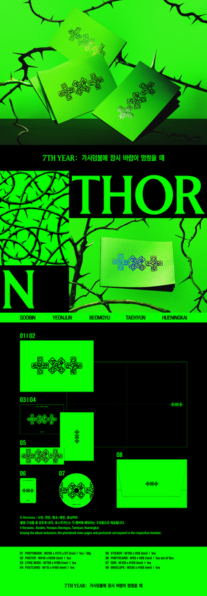 TOMORROW X TOGETHER 8th Mini Album [7TH YEAR : WHEN THE WIND PAUSED AMONG THE THORNS] (THORN Ver.)