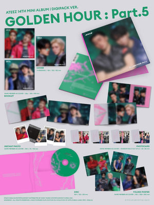 ATEEZ - 14e mini-album GOLDEN HOUR : Part.5 (Version DIGIPACK UNIT) Aléatoire