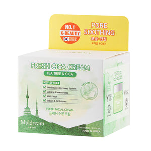 Muldream Vegan Green Mild Fresh Facial Cream 60g Package
