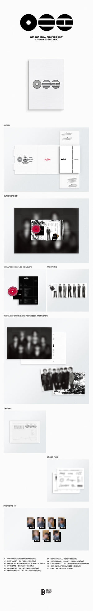BTS - 5th Full Album ARIRANG (Living Legend Ver.)