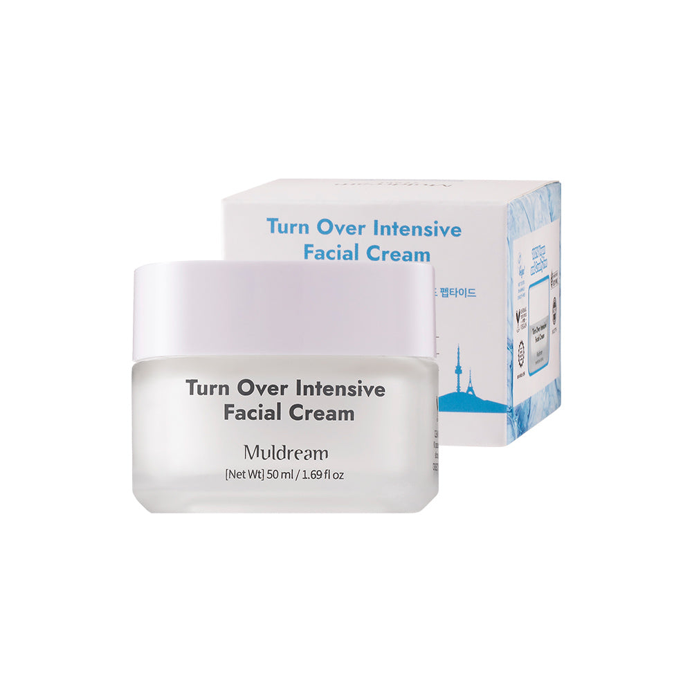 Muldream Turn Over Intensive Facial Cream - Niacinamide & Peptide 50ml Packung und Produkt