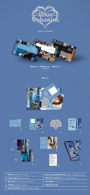 NMIXX - 1st Full Album Blue Valentine (Platform Album POCAALBUM Ver.) (Blue Ver. / Valentine Ver. / Chaos Ver.) Random