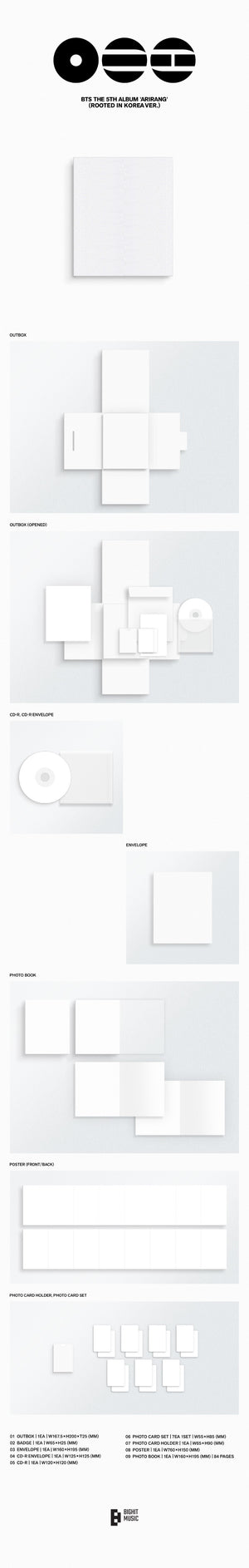 BTS - 5th Full Album ARIRANG (Rooted in Korea Ver. / Rooted in Music Ver.) Random