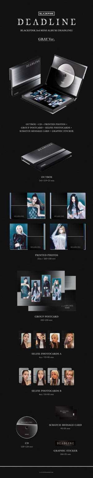 BLACKPINK -  3rd Mini Album DEADLINE (Gray Ver.)