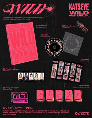 KATSEYE-3rd EP Album WILD (Wild world Ver. / Wild heart Ver.) Random